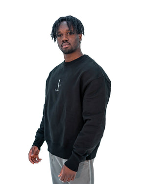 Open image in slideshow, Crewneck Sweatshirt Black/Grey - lovelostclo
