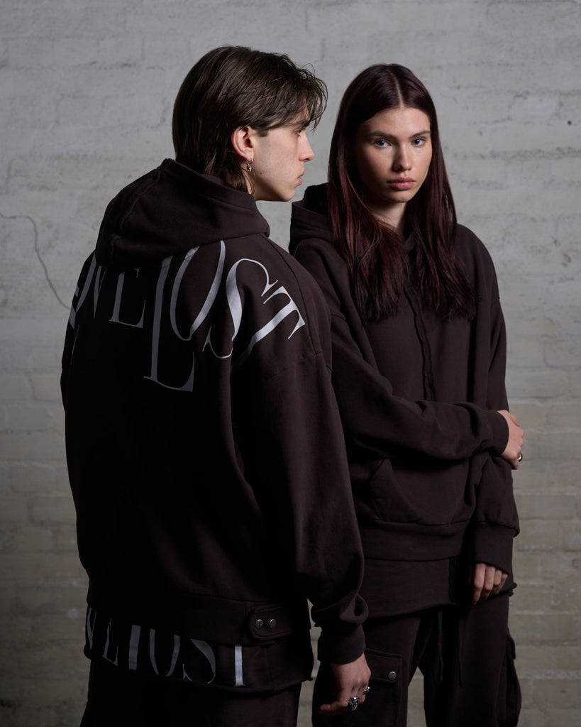 Oversize Hoodie Chocolate - lovelostclo